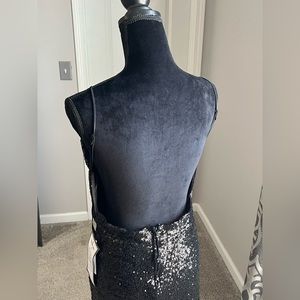 Black sequin cocktail prom dress juniors 11/12 new with tag
